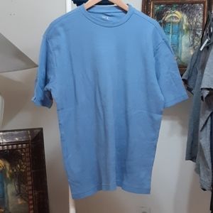 Mens Pullover Tshirt blue Sz Medium crewneck Shortsleeve BBC KHAKI b36